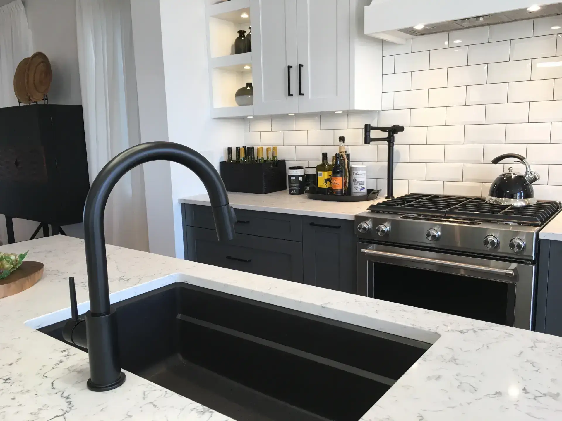 Sleek Modern Kitchen With Black Sink
