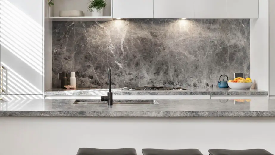 Modern Kitchen With Marble Backsplash And Island 2026 03 09 06 06 33 Utc