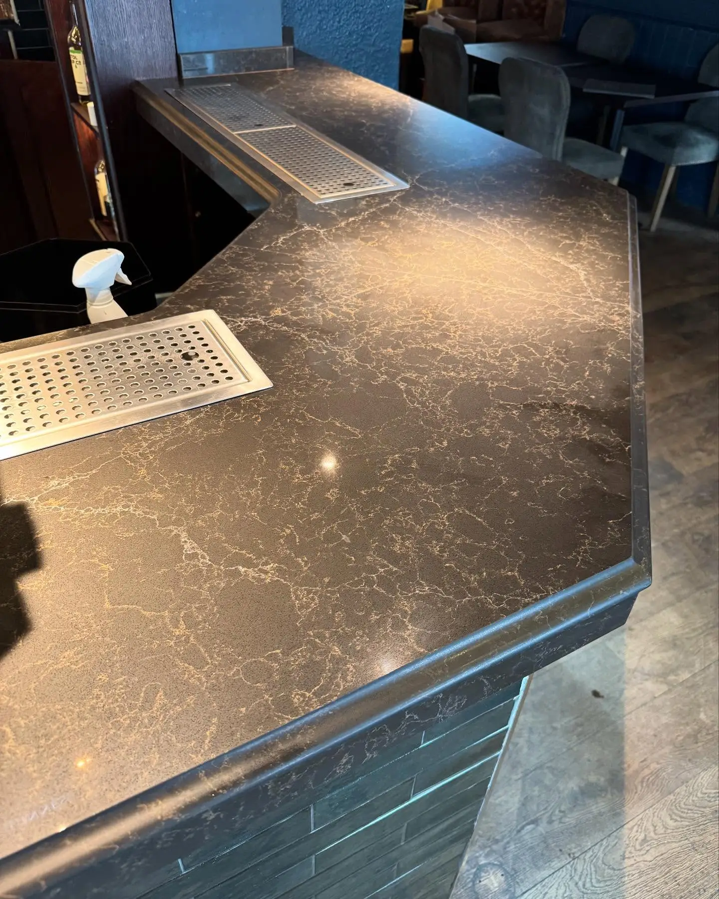 Dark Quartz Bar Worktop Passion For Granite