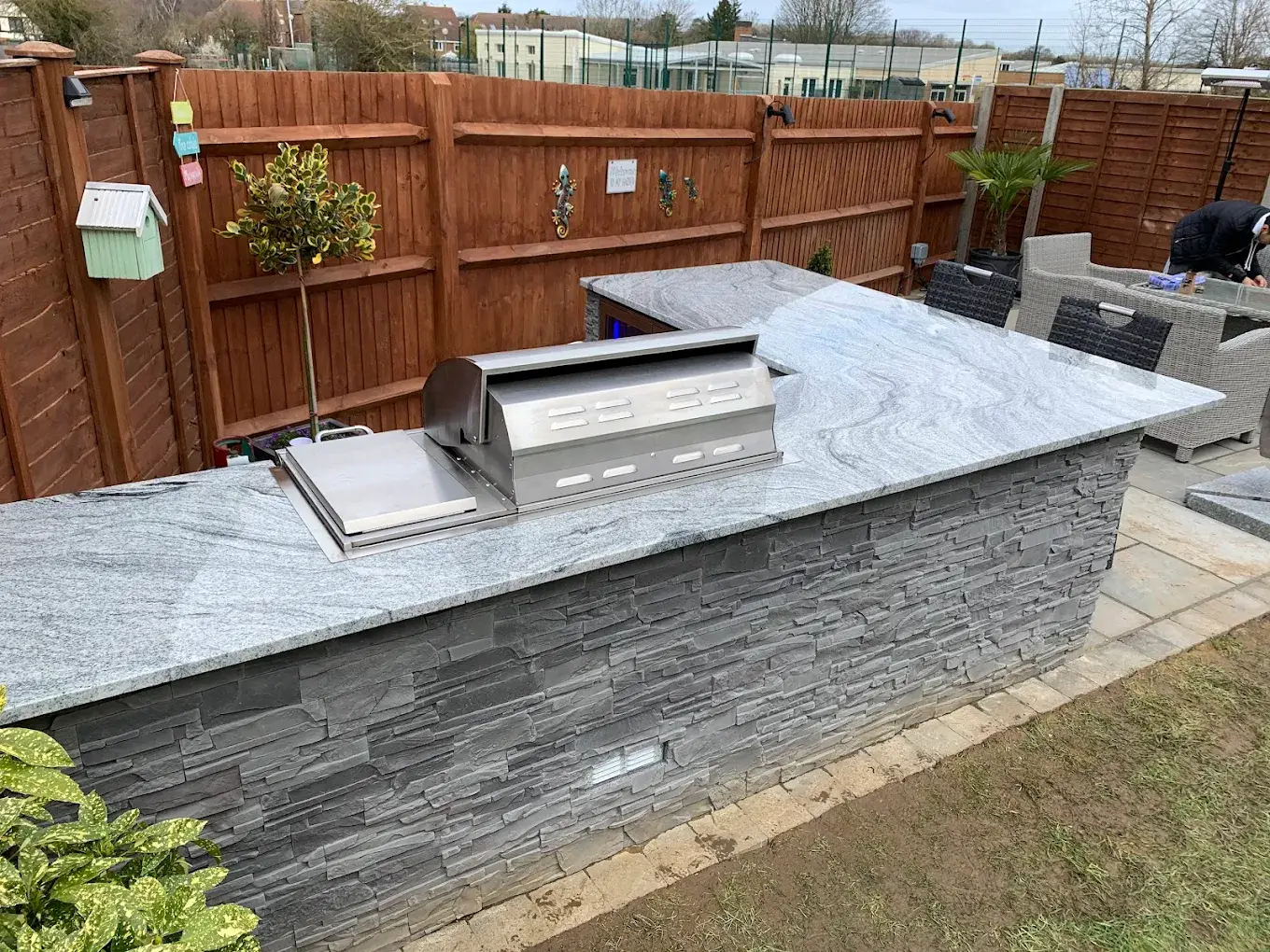 Outdoor Kitchen Granite Worktop Island