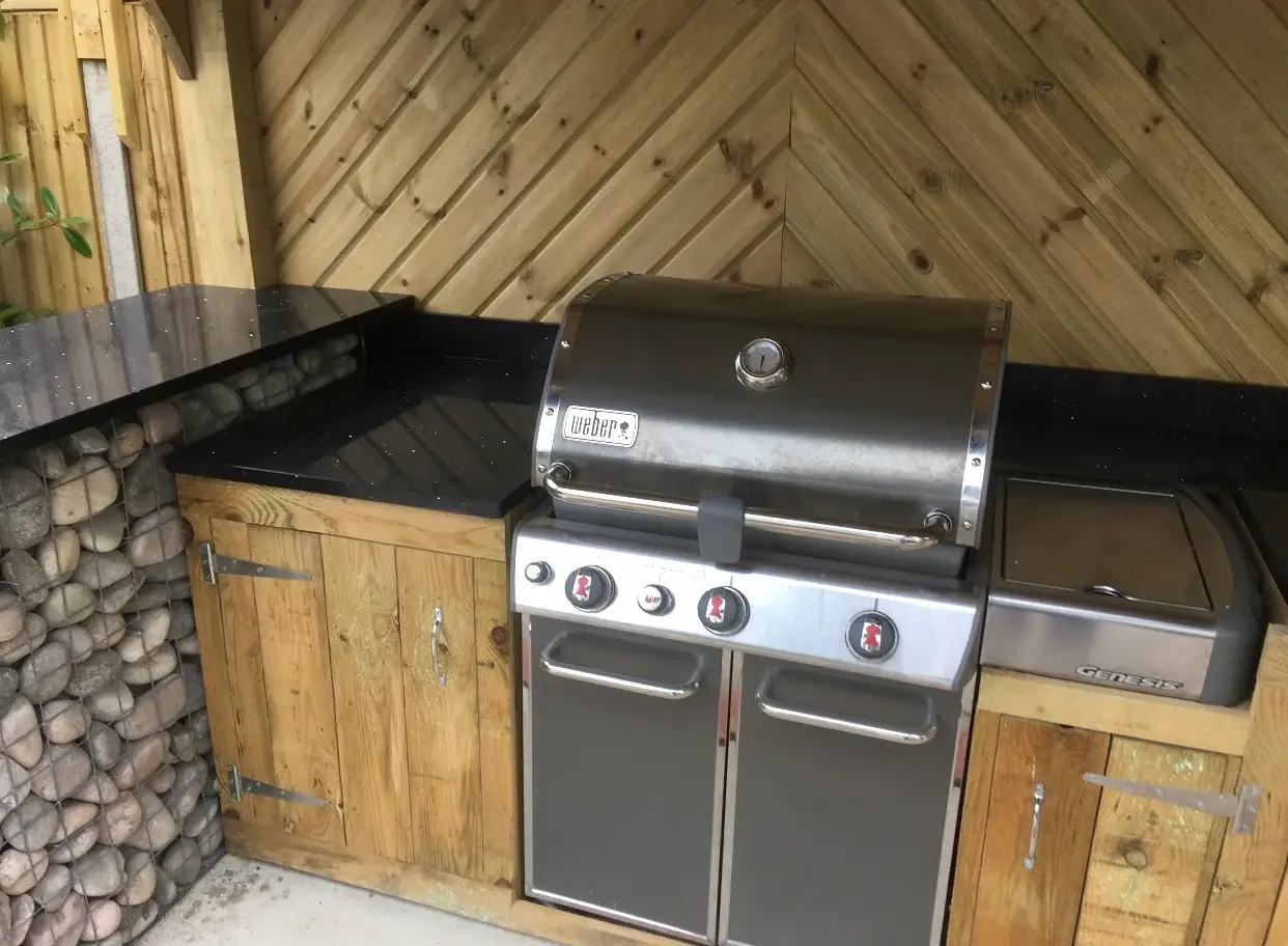 Outdoor Kitchen Granite Worktops Weber Grill
