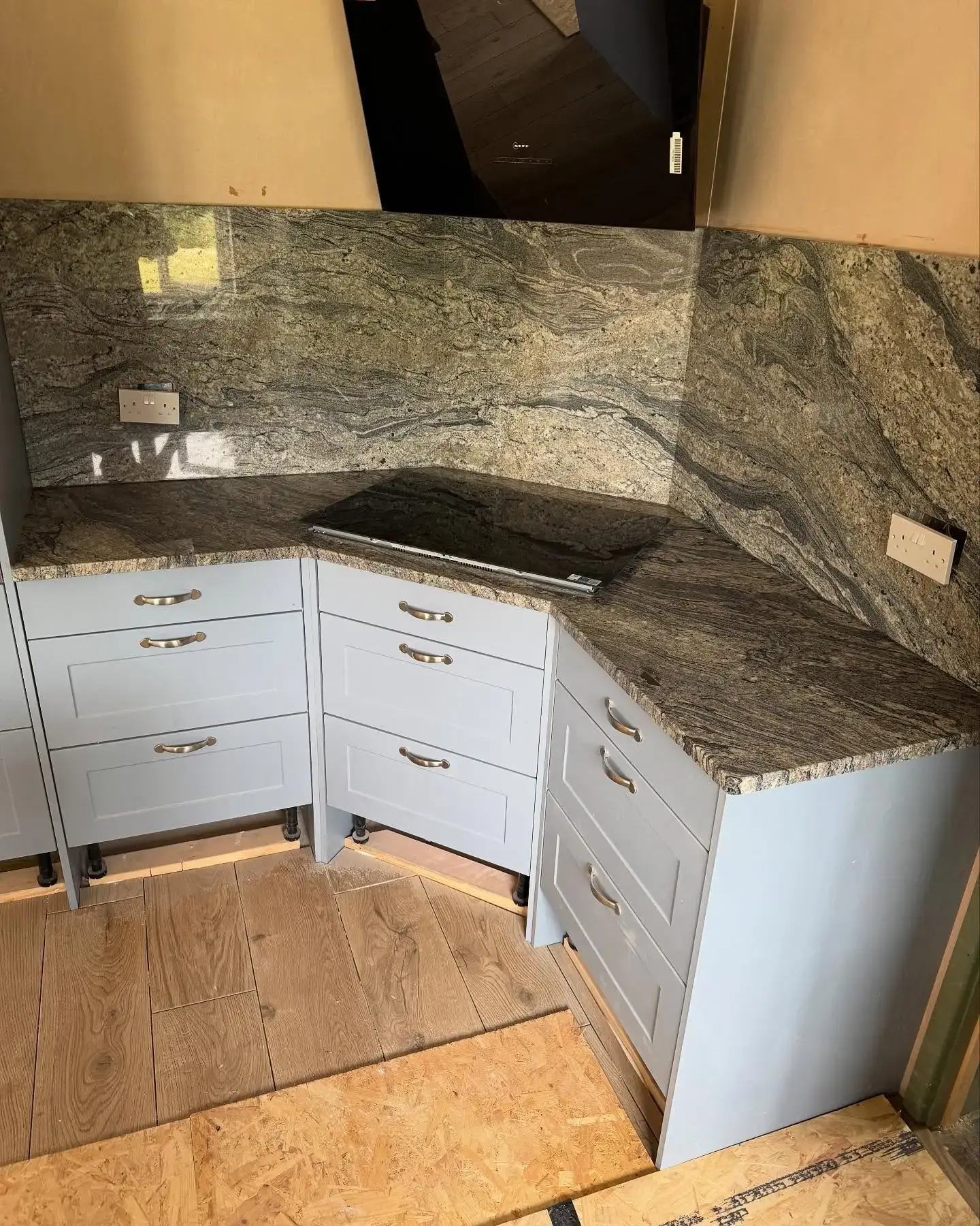 Grey Kitchen Cabinets With Granite Worktops